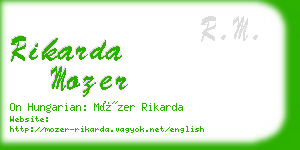 rikarda mozer business card